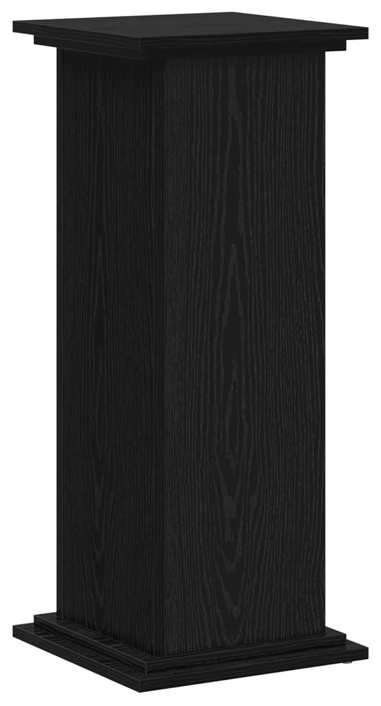 vidaXL Βάση Φυτών Μαύρη Δρυς 33x33x80 εκ. Κατασκευασμένο Ξύλο