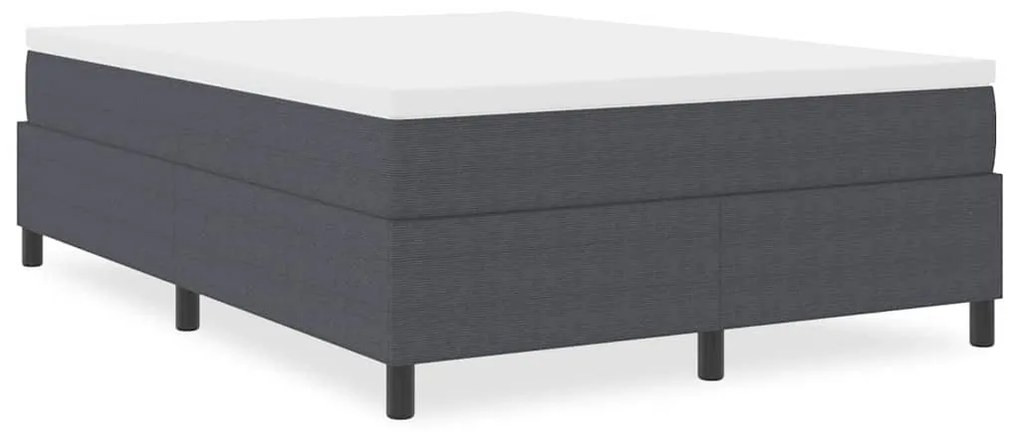 vidaXL Κρεβάτι με ελατήρια Σκούρο γκρι 140 x 200 cm Βελούδο