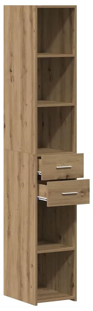 vidaXL Βιβλιοθήκη με συρτάρι Artisan Oak 30 x 42.4 x 185.2 εκ.