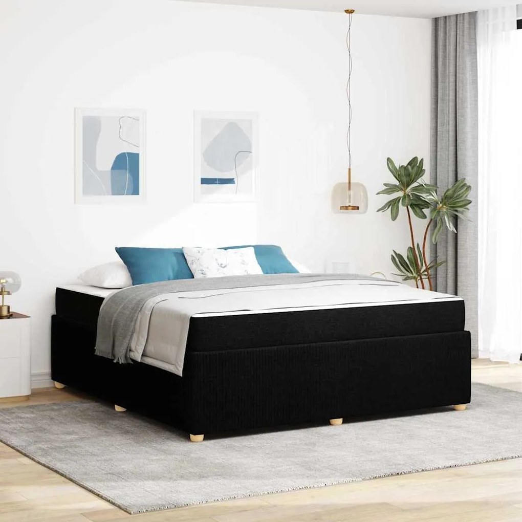vidaXL Σκελετός Κρεβατιού Άλλο Μαύρο 180 x 200 cm ύφασμα