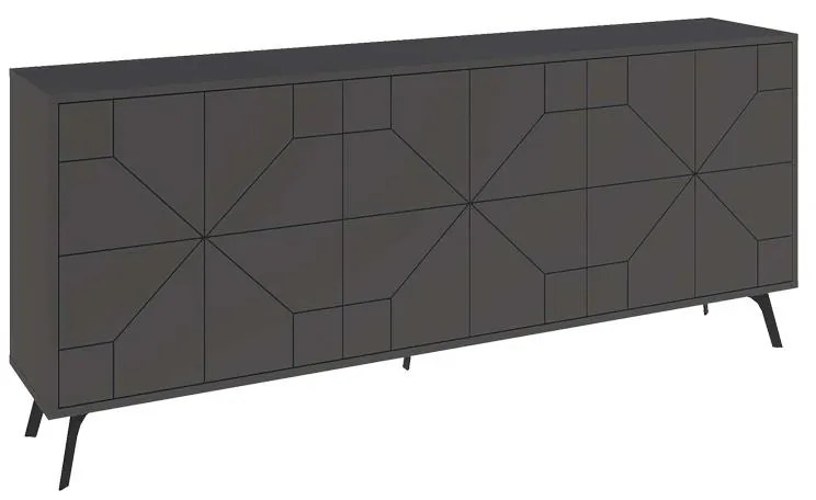 Μπουφές Dune σε ανθρακί απόχρωση 181x35x77.4εκ 181x35x77.4 εκ.