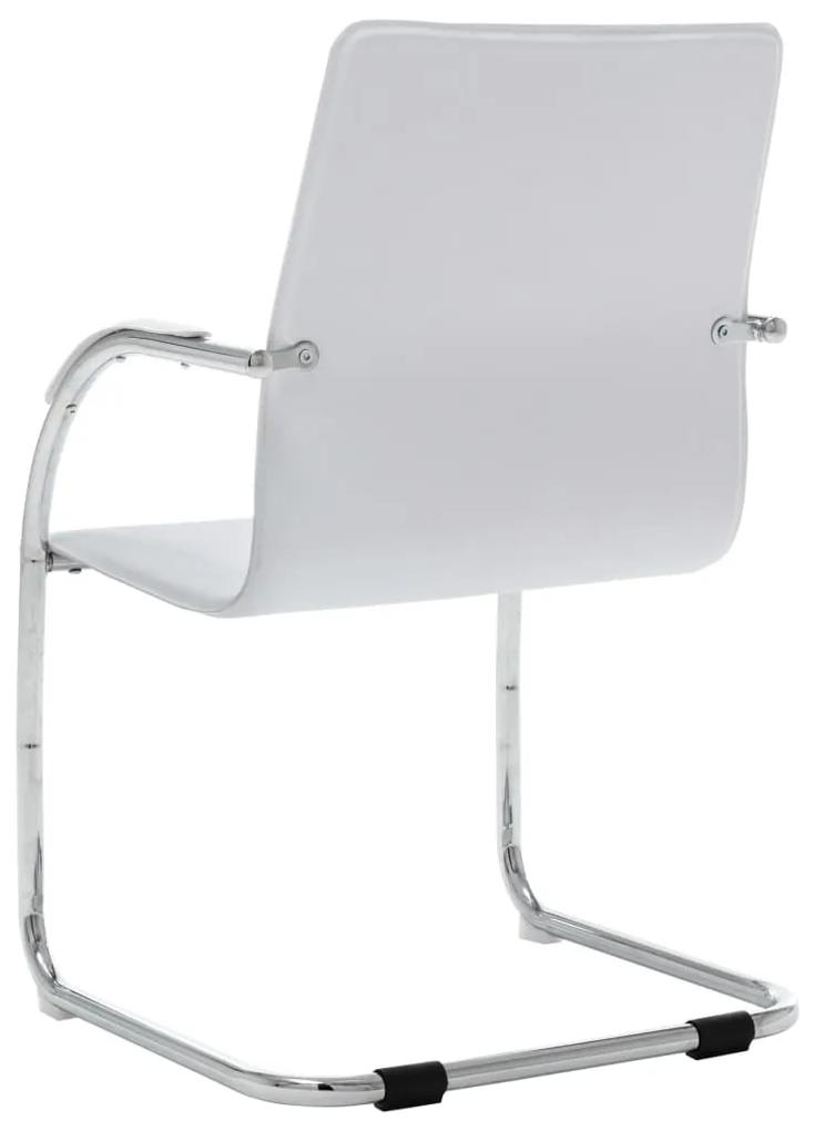 vidaXL Καρέκλα Γραφείου «Πρόβολος» Λευκή από Συνθετικό Δέρμα