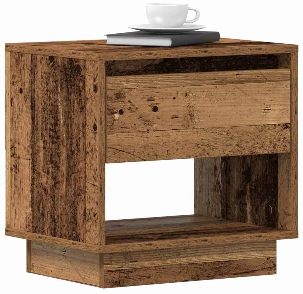 vidaXL Κομοδίνο 2 pcs Παλαιό ξύλο 45 x 34 x 44 εκ Επεξεργασμένο ξύλο