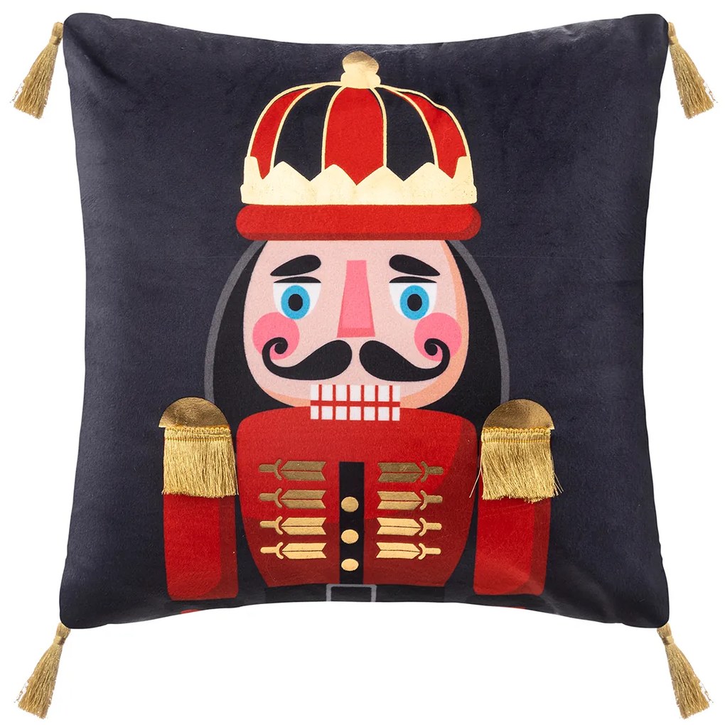 Χριστουγεννιάτικο Βελουτέ Μαξιλάρι (40x40) A-S Nutcracker 183775