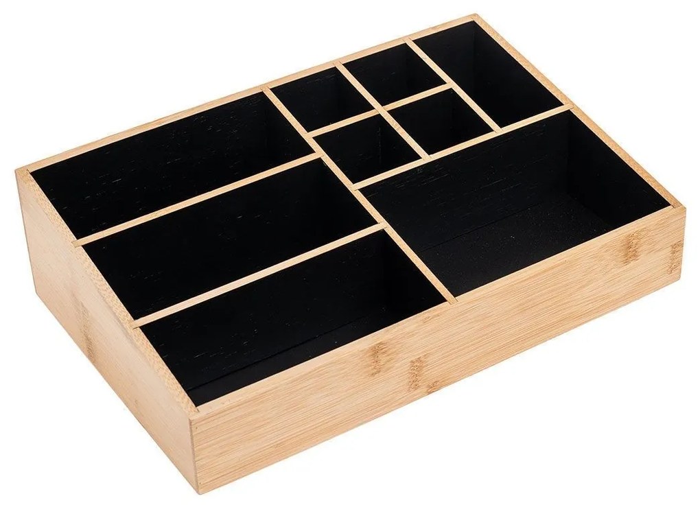 ESTIA ΘΗΚΗ ΟΡΓΑΝΩΣΗΣ ΚΑΛΛΥΝΤΙΚΩΝ BAMBOO 9 ΘΕΣΕΩΝ 33x21x9cm