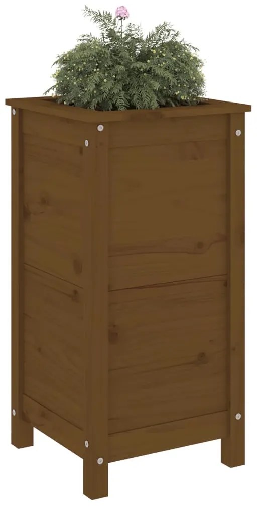 vidaXL Ζαρντινιέρα Μελί 40 x 40 x 78 εκ. από Μασίφ Ξύλο Πεύκου
