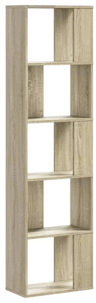 vidaXL Βιβλιοθήκη 5Επιπέδων Sonoma Δρυς 45x23,5x162,5εκ. Επεξεργ. Ξύλο