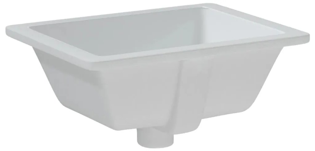 vidaXL Νιπτήρας Μπάνιου Ορθογώνιος Λευκός 39x30x18,5 εκ. Κεραμικός