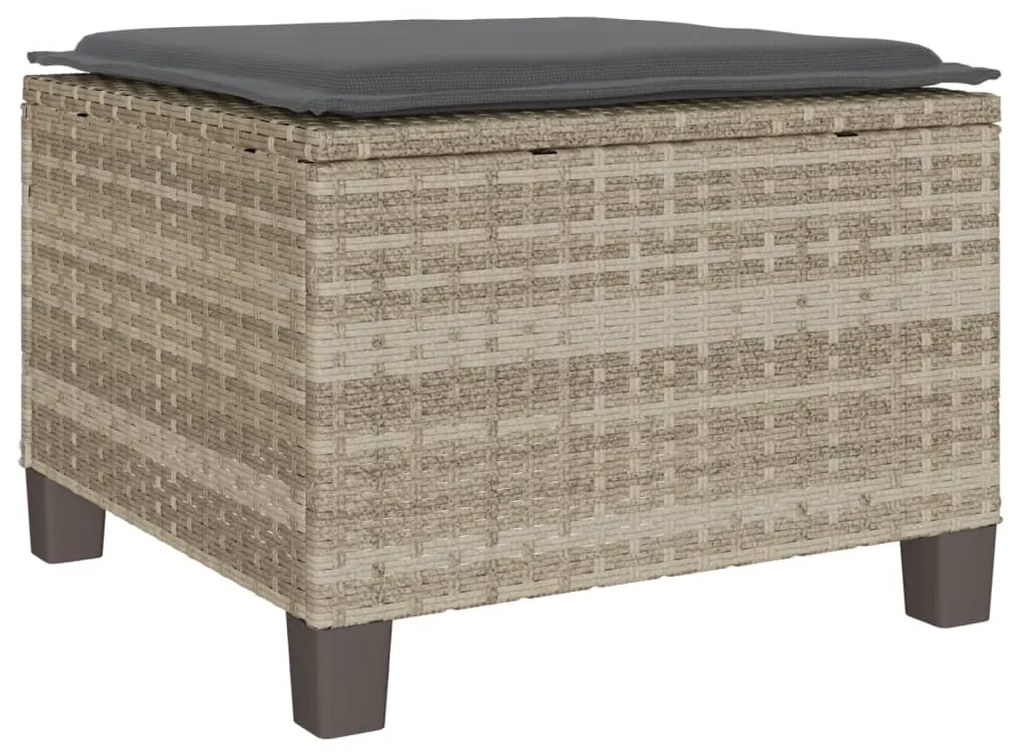 vidaXL Σετ Επίπλων Bistro 3 τεμ. Αν. Γκρι Συνθετικό Ρατάν με Μαξιλάρια