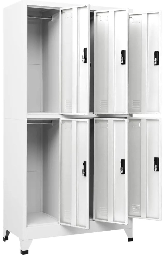 vidaXL Φοριαμός Λευκός 90 x 45 x 180 εκ. Ατσάλινος