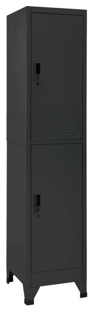 Φοριαμός Ανθρακί 38 x 45 x 180 εκ. από Ατσάλι