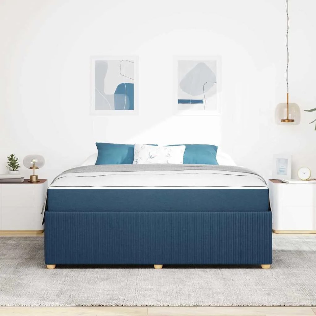 vidaXL Σκελετός Κρεβατιού Άλλο Μπλε 180 x 200 cm ύφασμα