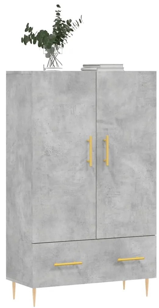 vidaXL Ντουλάπα Γκρι Σκυροδέματος 69,5 x 31 x 115 εκ. Επεξεργ. Ξύλο