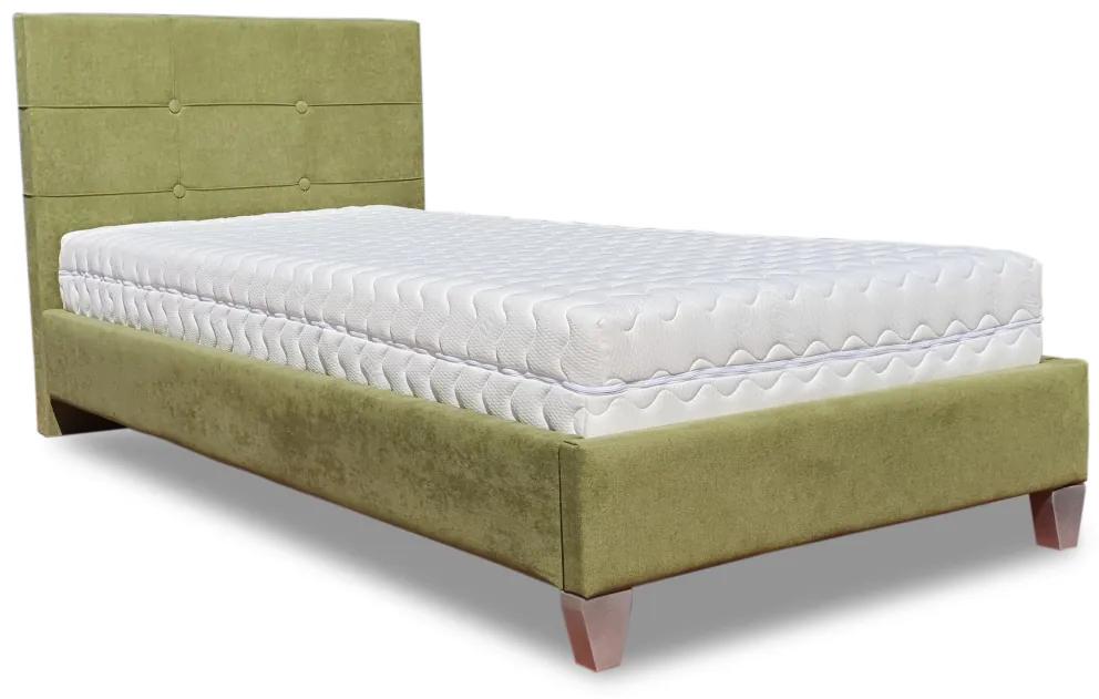 Remy Ντυμένο Κρεβάτι Μονό 100x215εκ. Ύφασμα Πράσινο  ( για στρώμα 90x200εκ. )