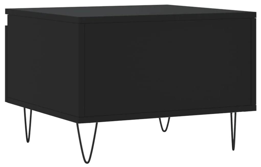 Τραπεζάκι Σαλονιού Μαύρο 50x46x35 εκ. από Επεξεργασμένο Ξύλο - Μαύρο