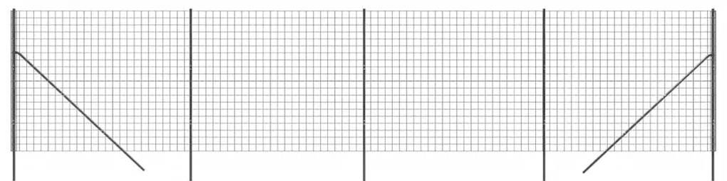 vidaXL Συρματόπλεγμα Περίφραξης Ανθρακί 1,8x10 μ. Γαλβανισμένο Ατσάλι