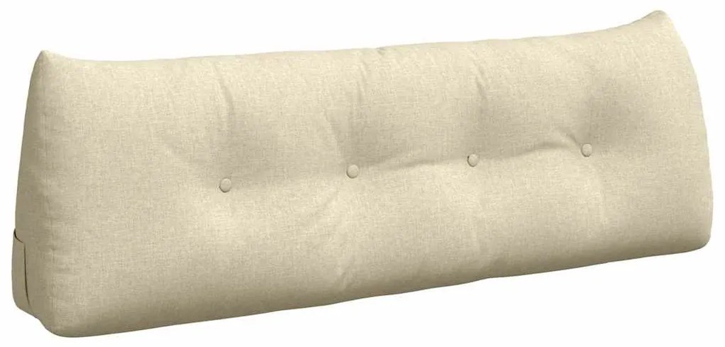 vidaXL Μαξιλάρι Πλάτης Κρεμ 140 x 24 x 50 εκ ύφασμα