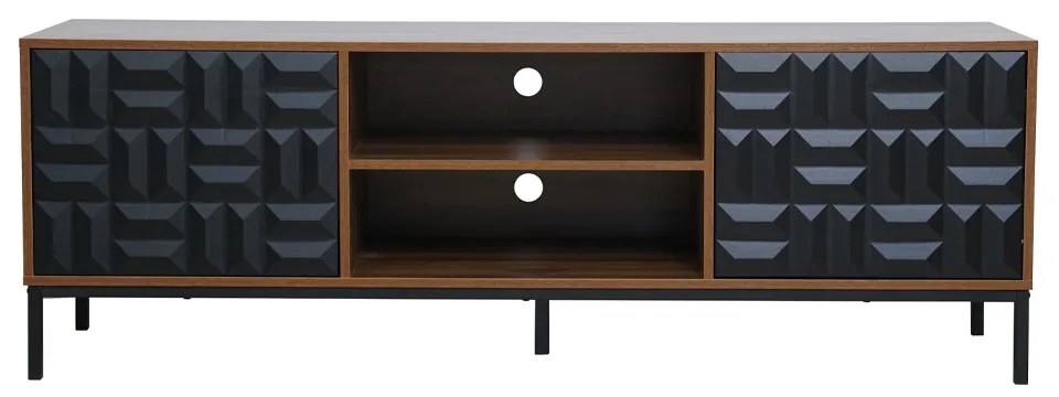 ZUMA TV STAND ΚΑΡΥΔΙ ΜΑΥΡΟ 160x40xH54,5cm - 05-0765