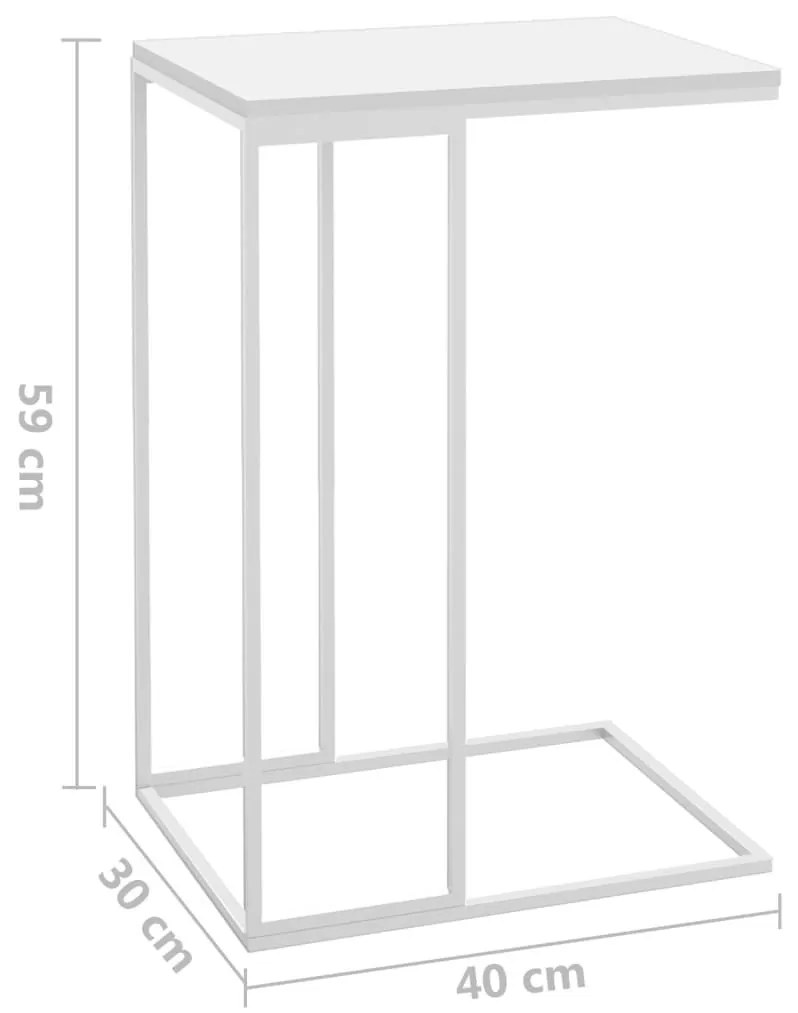 Τραπέζι Βοηθητικό Λευκό 40x30x59 εκ. από Επεξεργασμένο Ξύλο - Λευκό