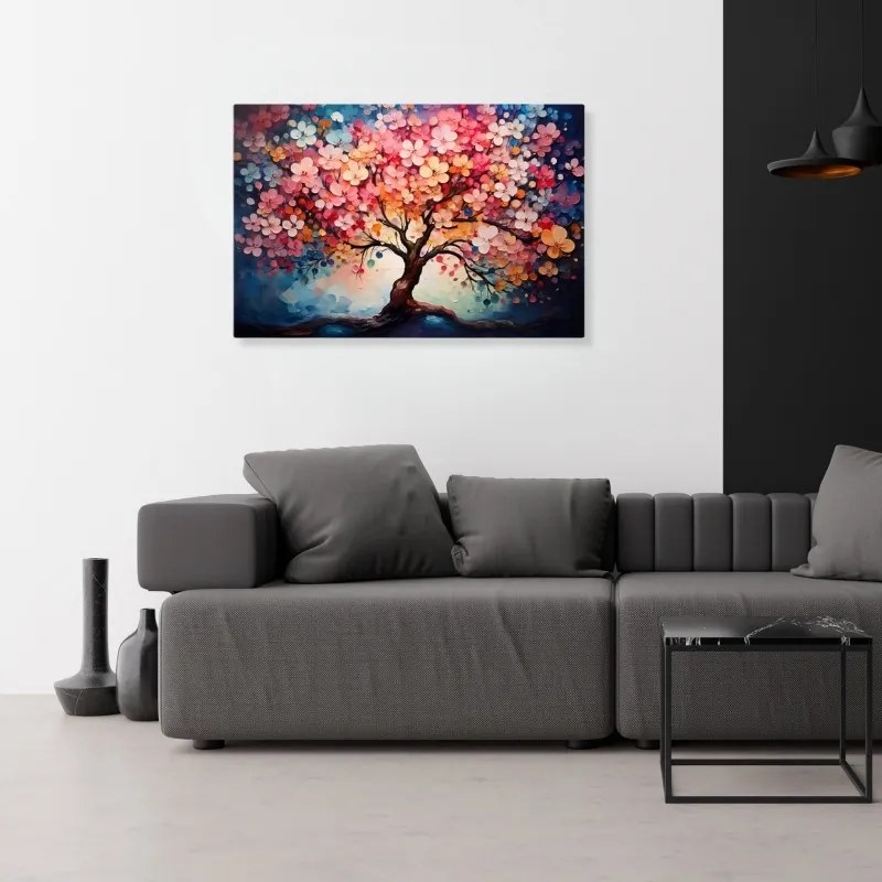 Πίνακας σε καμβά \&quot;Pink Tree\&quot; Megapap ψηφιακής εκτύπωσης 100x70x3εκ. - GP033-0187