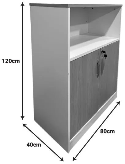 Ντουλάπι γραφείου Armadi σε Sonoma - Λευκό 80x40x120εκ 80x40x120 εκ.