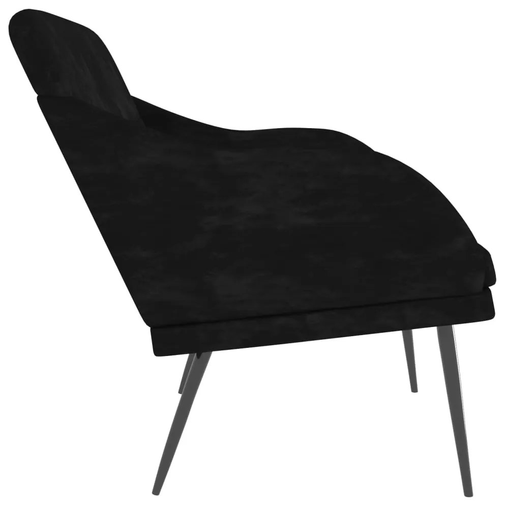 vidaXL Πάγκος Μαύρος 110x76x80 εκ. Βελούδινος