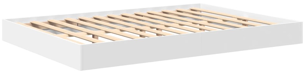 vidaXL Κρεβάτι Βιβλιοθήκης Λευκό 160x200 εκ. Τεχνητό Ξύλο