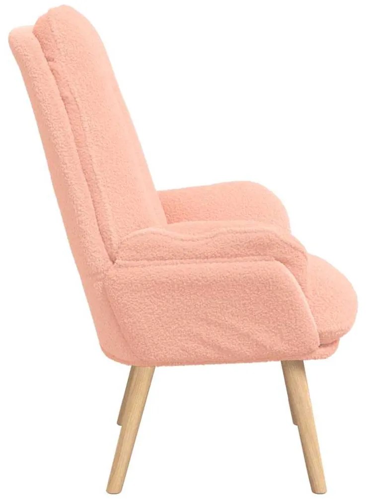 vidaXL Πολυθρόνα Ροζ 69 x 74 x 93 εκ. Υφάσματος Sherpa