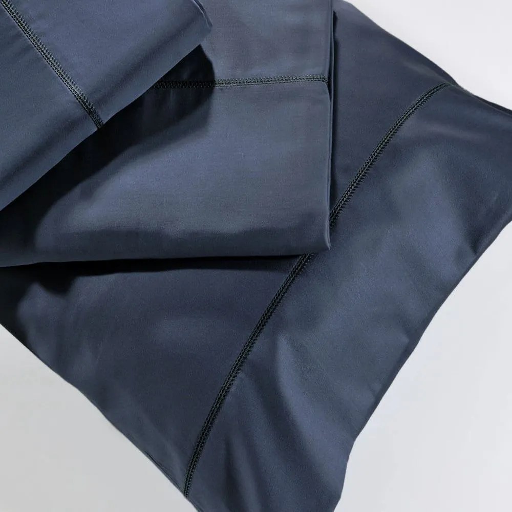 Μαξιλαροθήκες S250/8 Σετ 2τμχ Navy Down Town 52X75 100% Cotton Satin