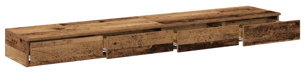 vidaXL Συρτάρια Κρεβατιού από Παλιό Ξύλο 180x36,5x16,5 εκ. Φτιαγμένα από Ξύλο