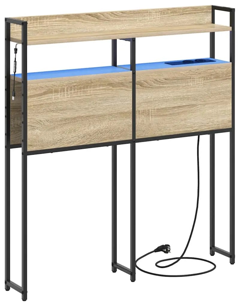 vidaXL Κεφαλάρι με ράφι Sonoma Δρυς 90 cm Επεξεργασμένο ξύλο