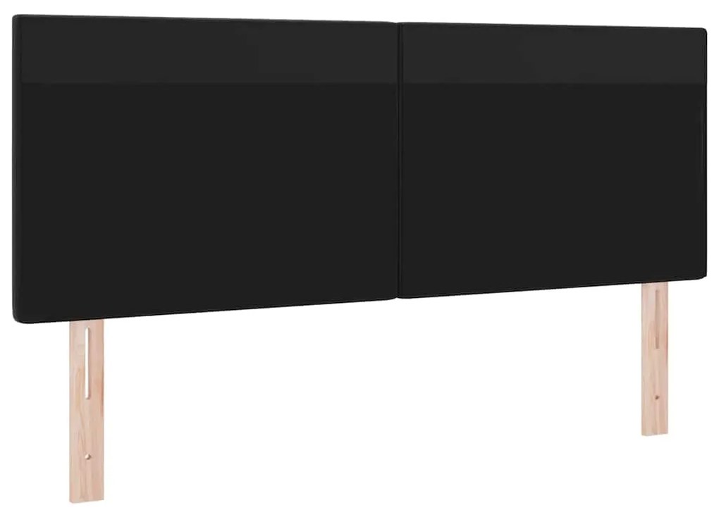 vidaXL Κεφαλάρι Επιτοίχιο με κεφαλάρι Μαύρο 144 cm PVC