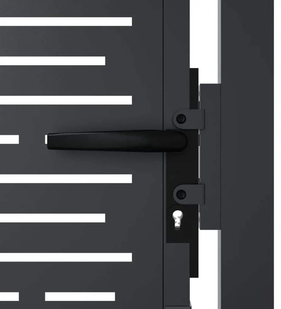 vidaXL Πόρτα Κήπου Ανθρακί 100x150 εκ. Ατσάλινο Τετράγωνο Σχέδιο