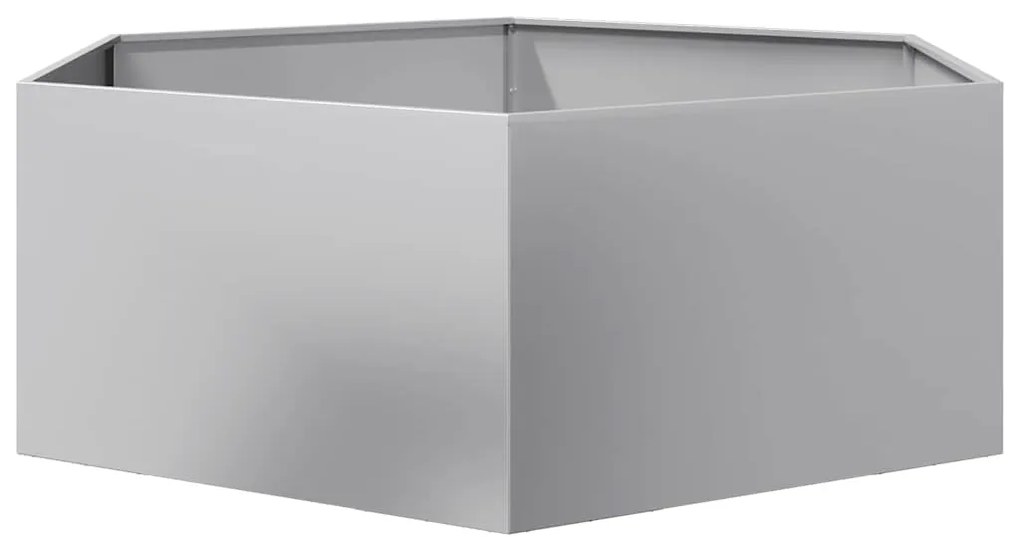 vidaXL Ζαρντινιέρα Κήπου Εξάγωνη 138x120x45 εκ. Γαλβανισμένο Χάλυβα