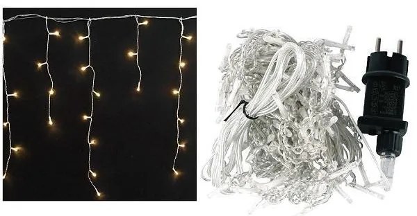 Φωτιστικό κουρτίνας χαμηλής τάσης με 100LED Αδιάβροχο IP44 Θερμό λευκό 3μ+3μ καλώδιο και 8 προγράμματα Arrango AN57349