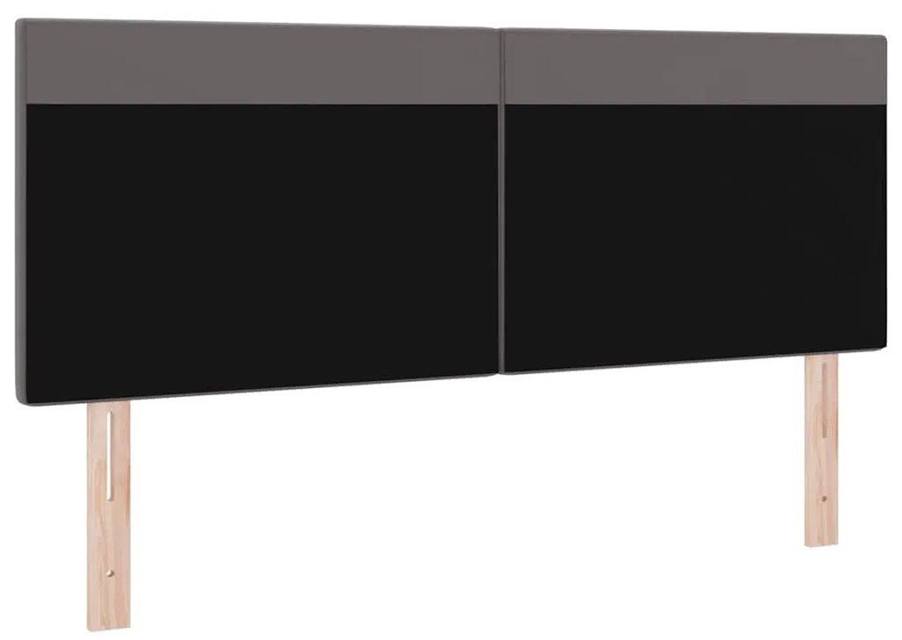 vidaXL Κεφαλάρι Επιτοίχιο με κεφαλάρι Γκρι 160 cm PVC