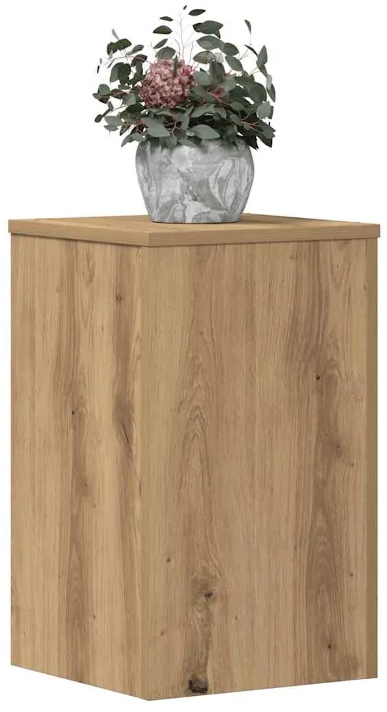 vidaXL Βάσεις Φυτών 2 τεμ. Αρτισιανή Δρυς 30x30x50 εκ. Επεξ. Ξύλο