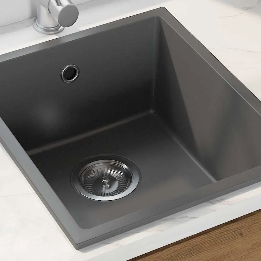 vidaXL Σιντρινο κουζίνας Γκρι 38 x 44 x 20 εκ. Γρανίτης