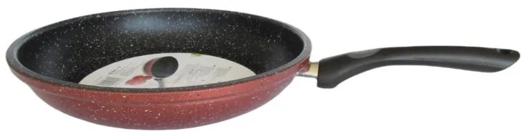 Τηγάνι Rosberg R51319G26, 26 cm, μαρμάρινη επικάλυψη, Induction, Bordeaux melange