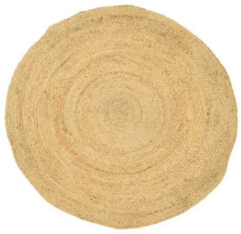 Χαλί Solon Inart Φυσικό Γιούτα 100X100X1 εκ 302-000012 302-000012 Μαύρο