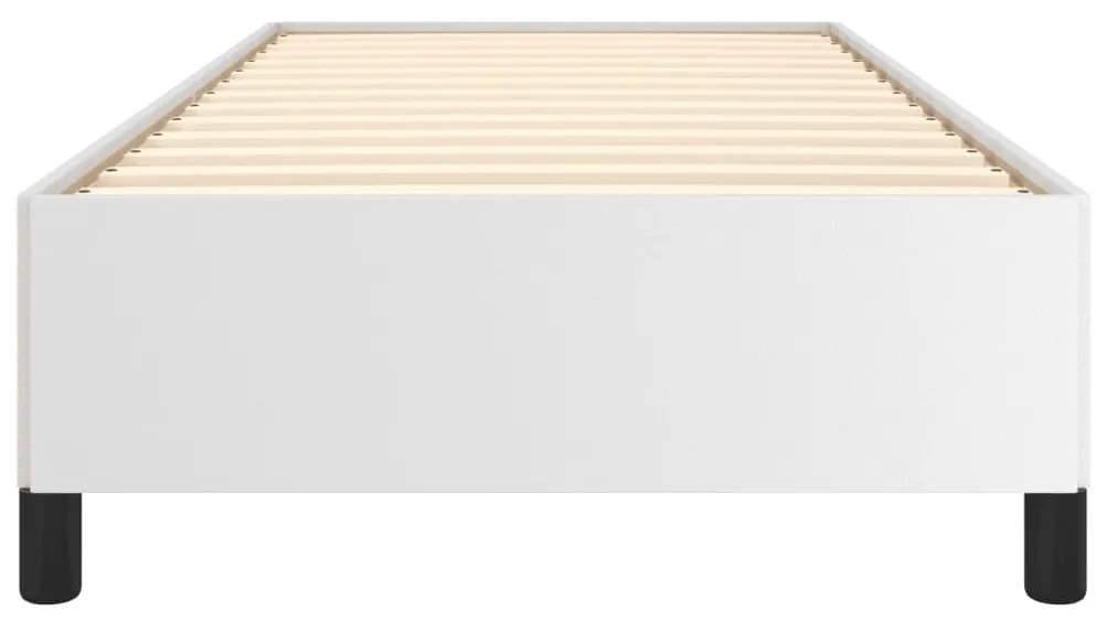 vidaXL Πλαίσιο Κρεβατιού Λευκό 90x190 εκ. από Συνθετικό Δέρμα