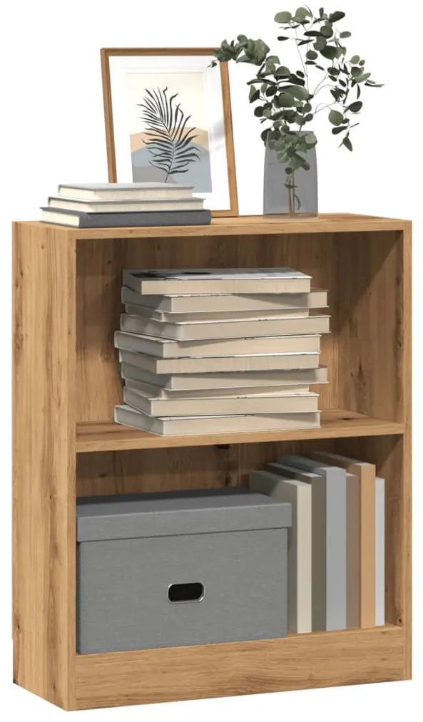 vidaXL Βιβλιοθήκη Αρτισιανή Δρυς 60x24x76 εκ. από Επεξεργασμένο Ξύλο