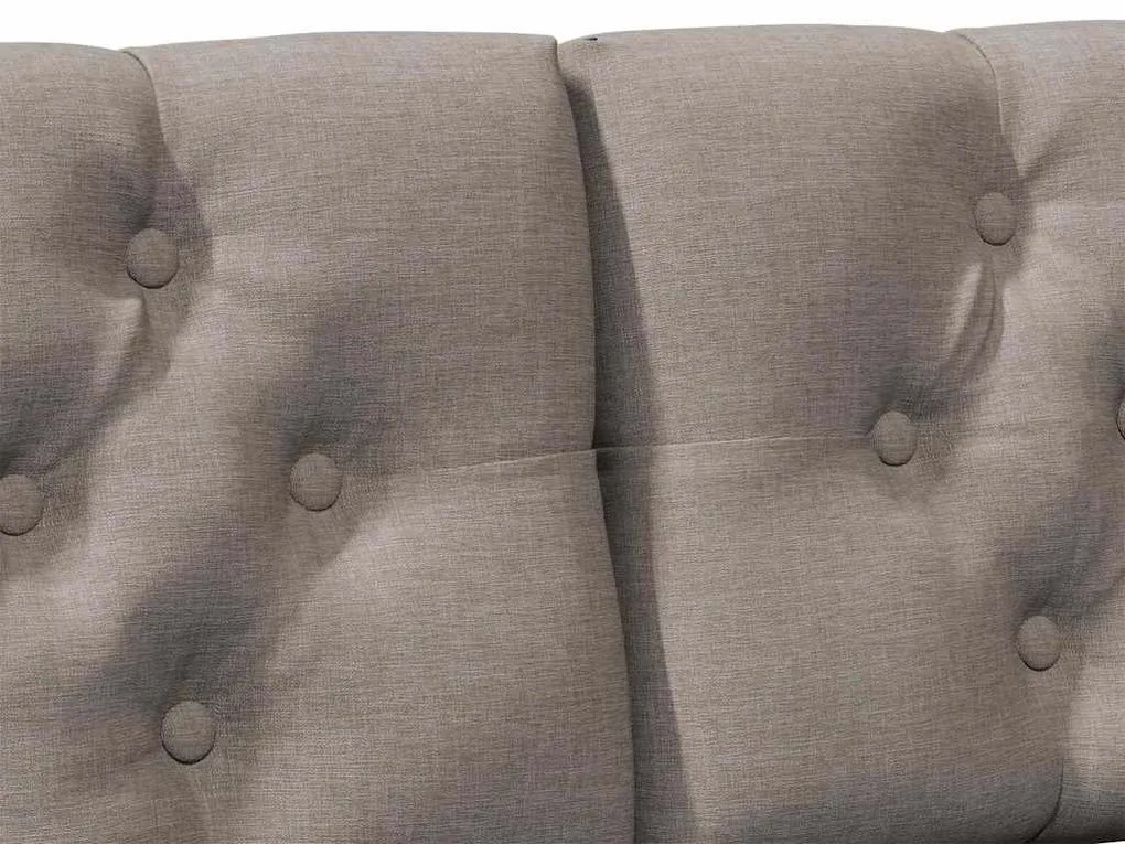 vidaXL Ταπετσαρισμένο κεφαλάρι Taupe 200 cm Στερεά ξυλεία πεύκου