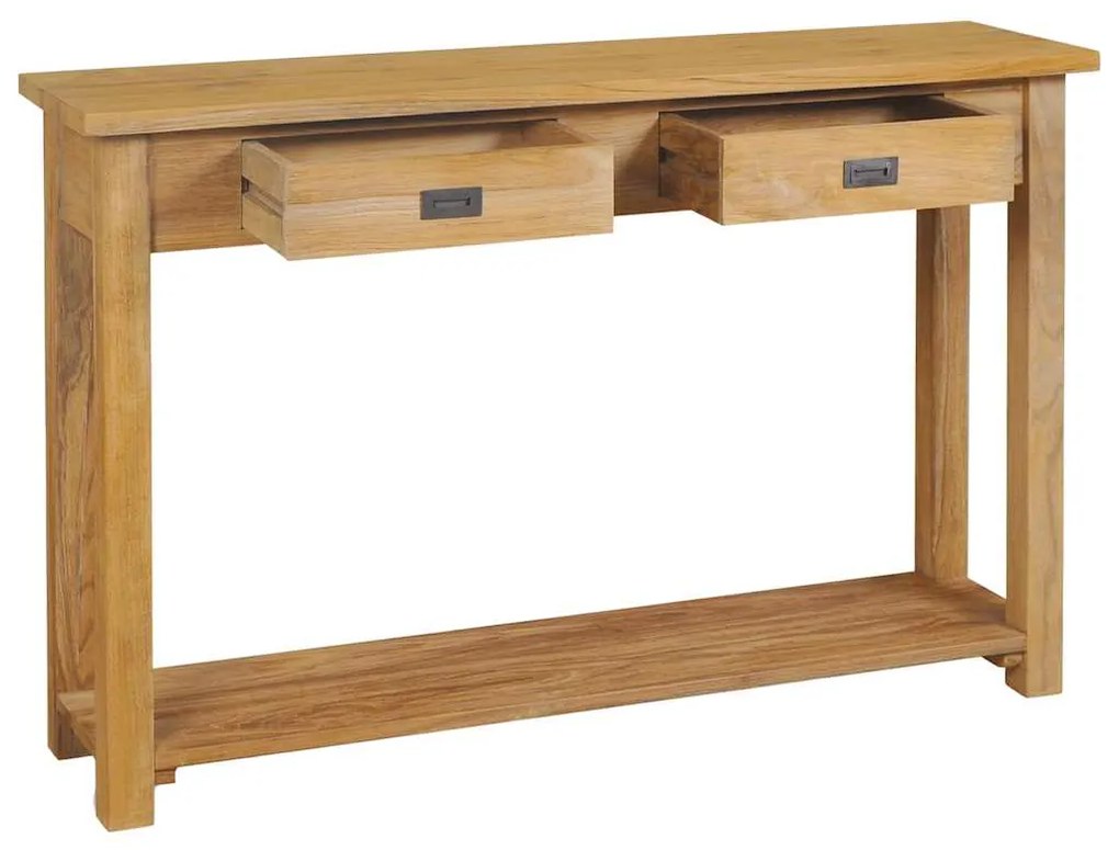 vidaXL Τραπέζι Κονσόλα 120 x 30 x 80 εκ. από Μασίφ Ξύλο Teak