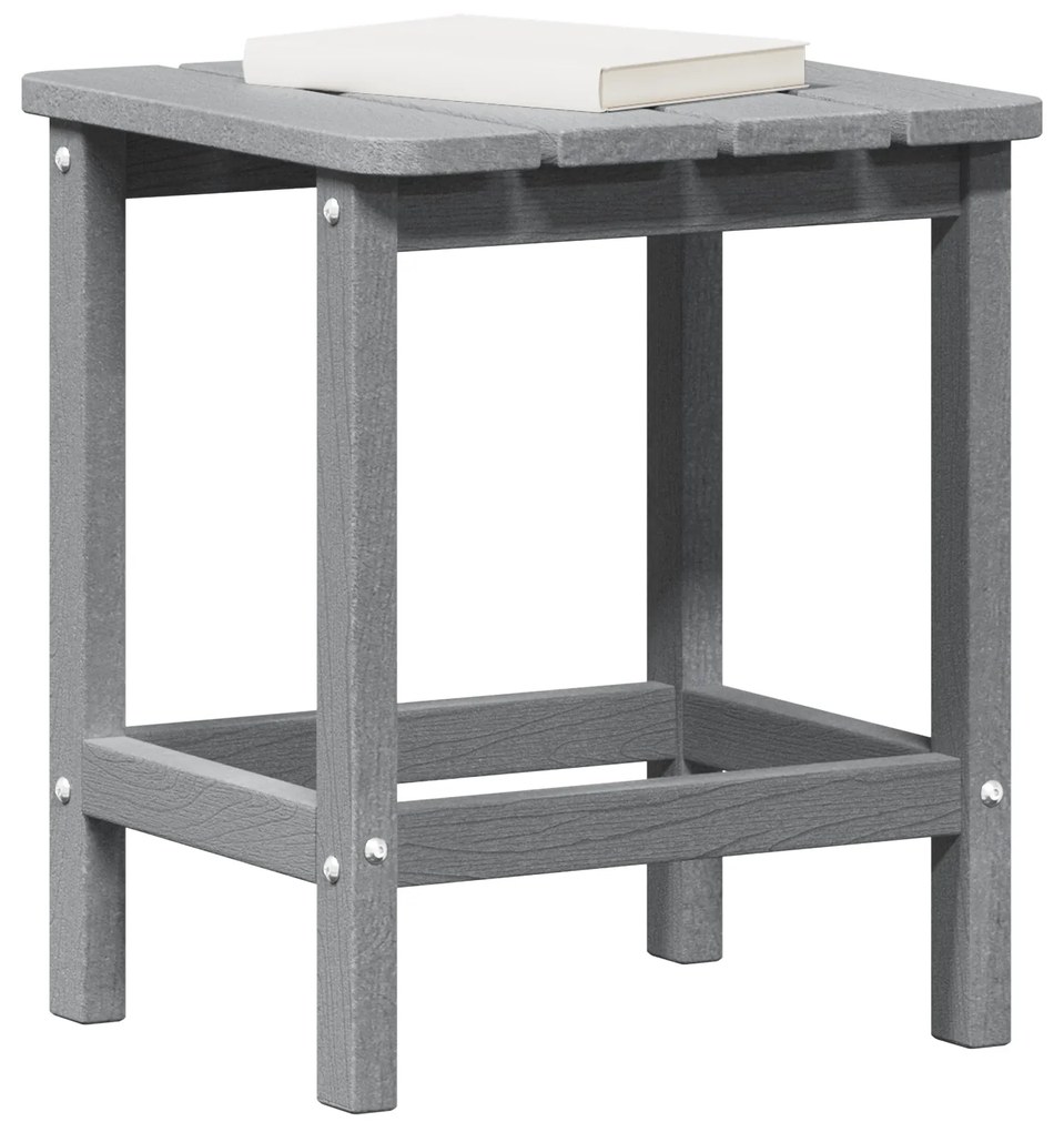 vidaXL Τραπέζι Παγκάκι Adirondack Ανοιχτό Γκρι 38x38x45 εκ HDPE