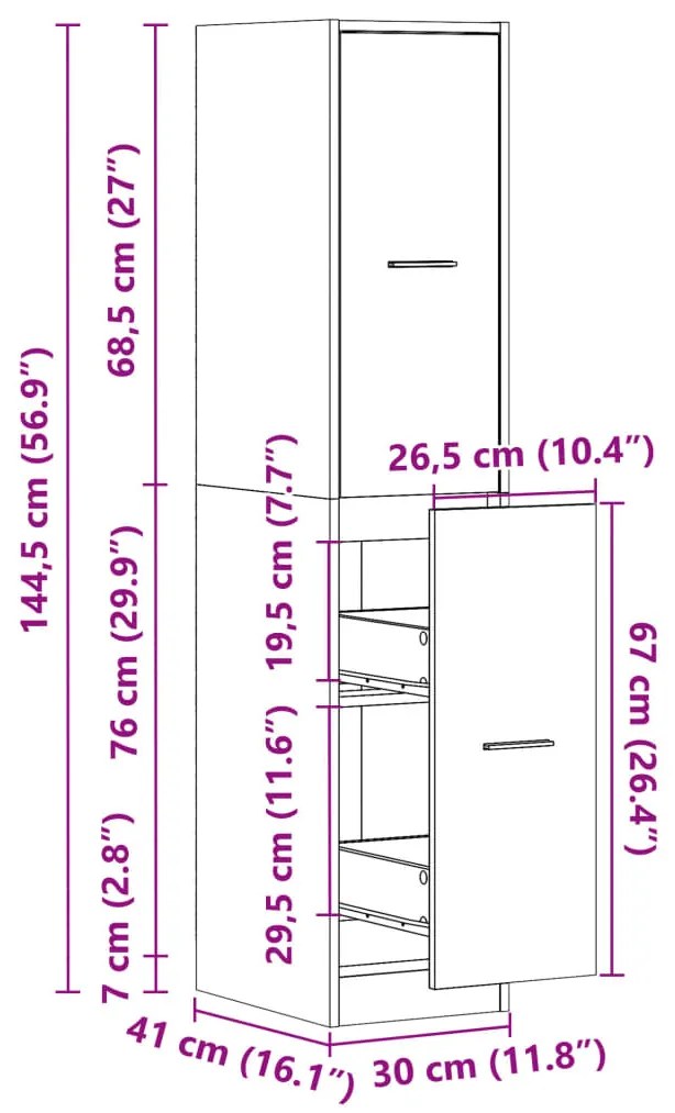 ΣΥΡΤΑΡΙΕΡΑ ΓΕΝΙΚΗΣ ΧΡΗΣΗΣ ΓΥΑΛ. ΛΕΥΚΟ 30X41X144,5 ΕΠΕΞ. ΞΥΛΟ 855529