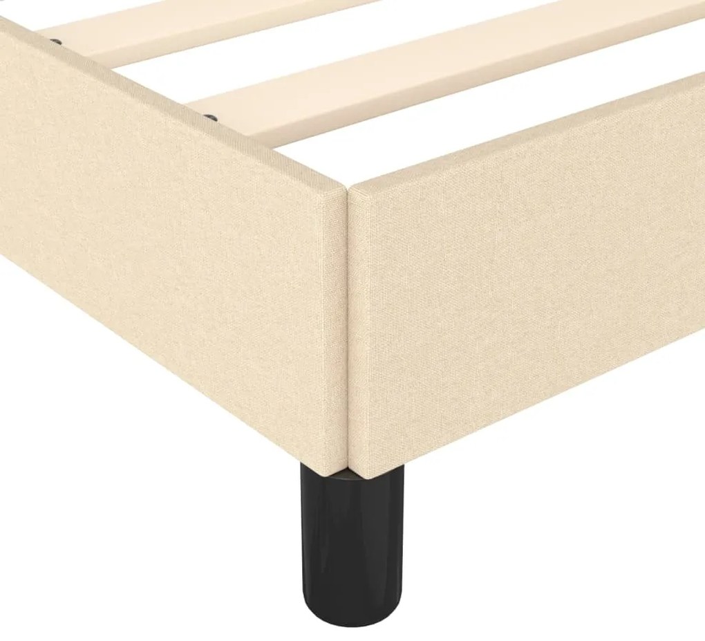 vidaXL Πλαίσιο κρεβατιού χωρίς στρώμα Κρέμα 80x200 cm Ύφασμα