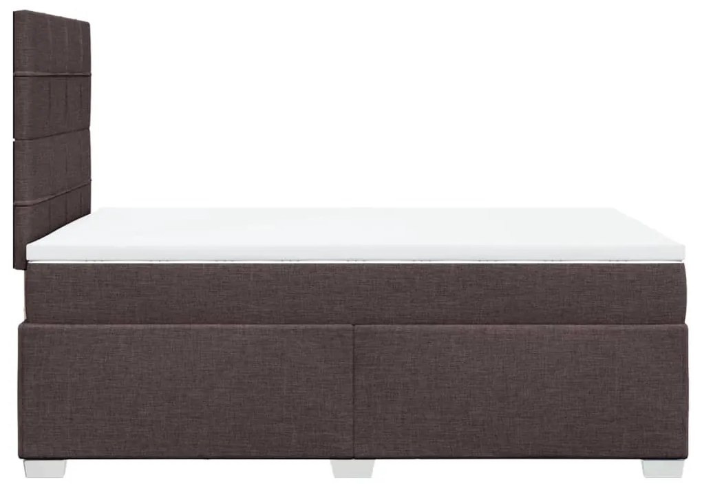 ΚΡΕΒΑΤΙ BOXSPRING ΜΕ ΣΤΡΩΜΑ ΣΚΟΥΡΟ ΚΑΦΕ 120X190 ΕΚ ΥΦΑΣΜΑΤΙΝΟ 3290430