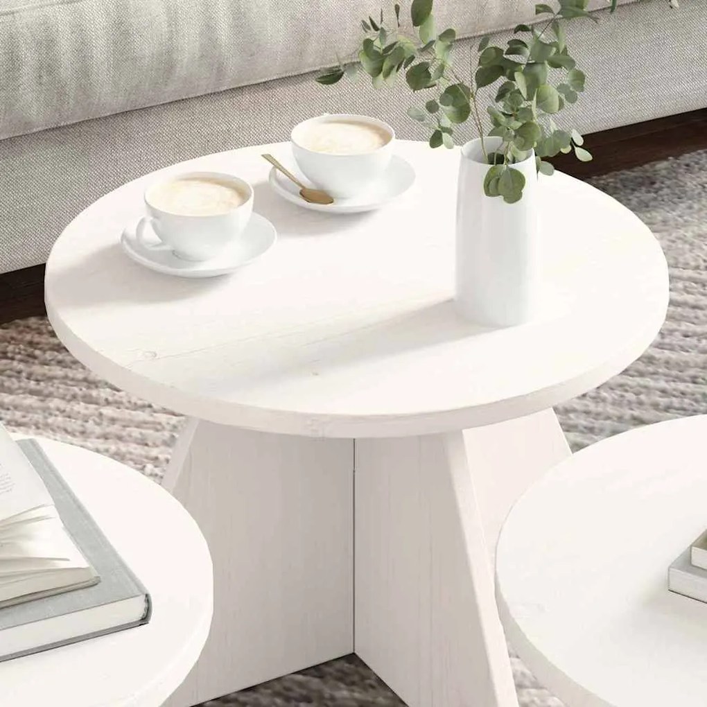 vidaXL Τραπεζάκι σαλονιού 3 pcs Λευκό 49 x 49 x 30 εκ.
