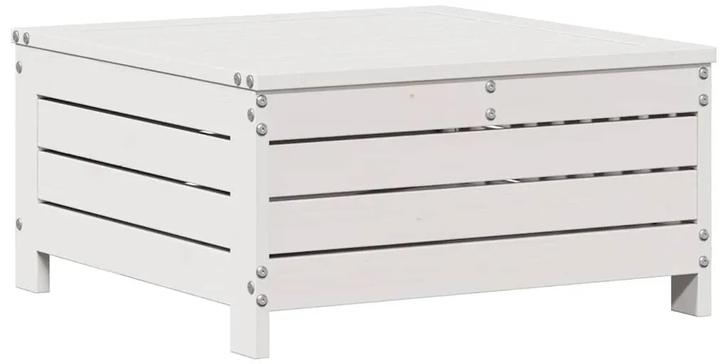 vidaXL Σαλόνι Κήπου Σετ 4 Τεμαχίων Λευκό Μασίφ Ξύλο Πεύκου & Μαξιλάρια